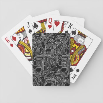 Computer Circuit Board Classic Playing Cards by ReligiousStore at Zazzle