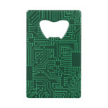 Computer circuit board credit card bottle opener