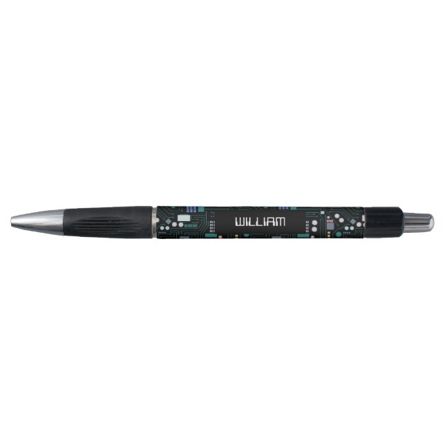 Computer Circuit Board Custom Name  Pen (Front)