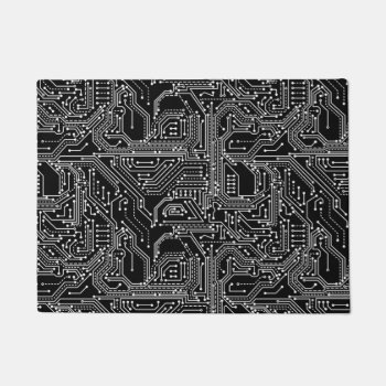 Computer Circuit Board Door Mat by ReligiousStore at Zazzle