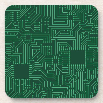 Computer Circuit Board Drink Coaster by boutiquey at Zazzle