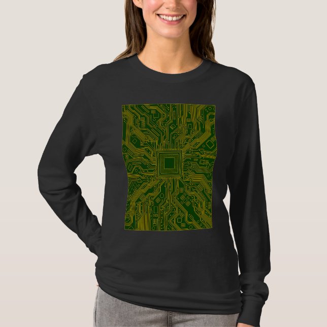 Computer Circuit Board Electronics Technician T-Shirt (Front)