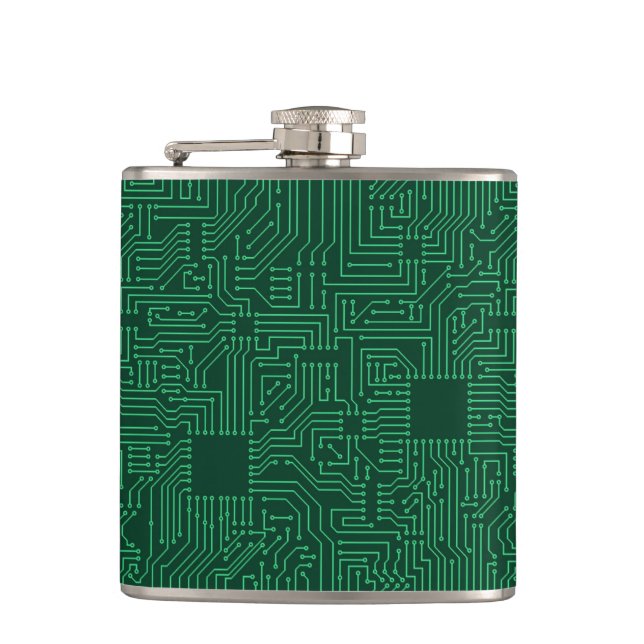 Computer circuit board flask (Front)
