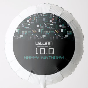Computer Circuit Board Kids Robotic Birthday Party Balloon