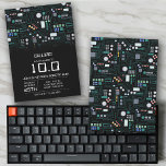 Computer Circuit Board Kids Robotic Birthday Party Invitation<br><div class="desc">A hand drawn computer circuit board design. A great design for anyone who loves computers,  motherboards,  technology,  computer hardware and hand drawn illustrations. This circuit board design is ideal for computer party themes,  home decor,  personalized gifts,  office and school. Create your own computer circuit board,  motherboard items.</div>