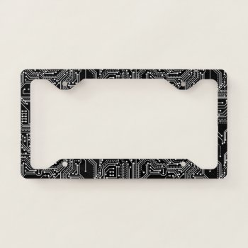 Computer Circuit Board License Plate Frame by ReligiousStore at Zazzle