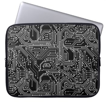 Computer Circuit Board Neoprene Laptop Sleeve by ReligiousStore at Zazzle