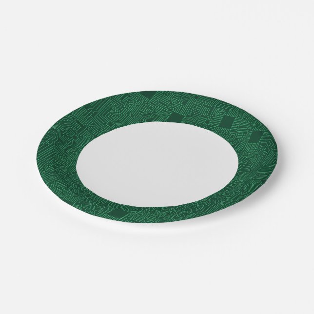 Computer circuit board paper plates (Angled)
