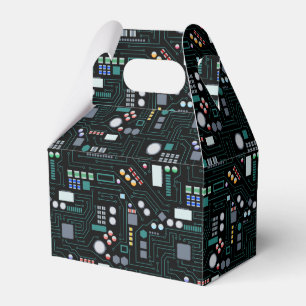 Computer Circuit Board Pattern  Favor Boxes