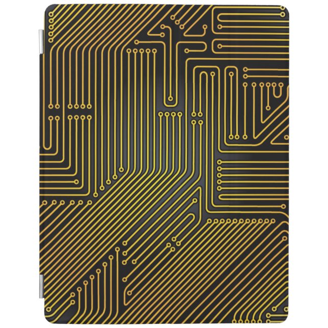 Computer circuit board pattern iPad smart cover (Front)