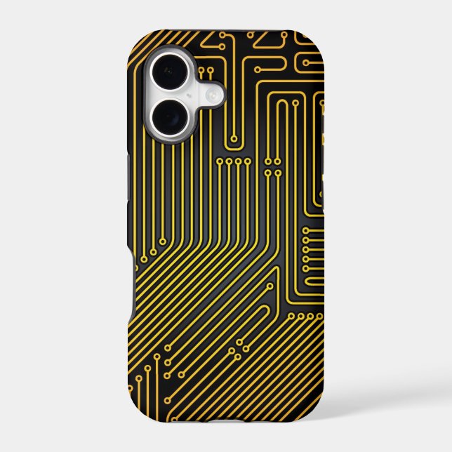 Computer circuit board pattern iphone case (Back)