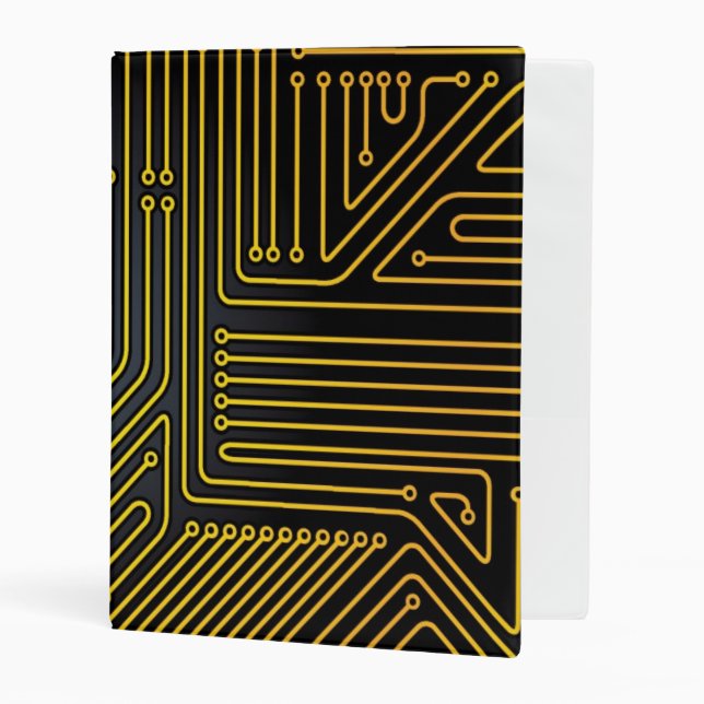 Computer circuit board pattern mini binder (Front/Inside)