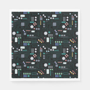 Computer Circuit Board Pattern  Napkins