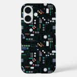 Computer Circuit Board Pattern Office Decor iPhone 16 Case
