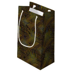 Computer circuit board pattern small gift bag