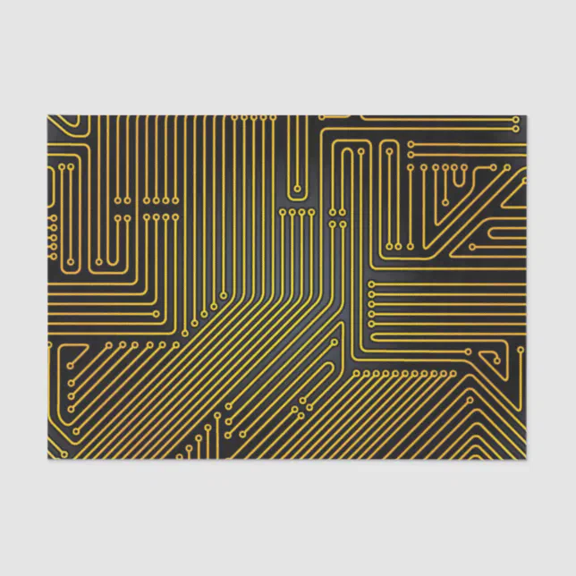 Computer circuit board pattern tissue paper | Zazzle