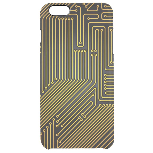 Computer circuit board pattern uncommon iPhone case (Back)