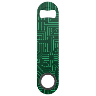 Computer circuit board speed bottle opener