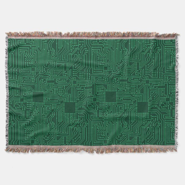Computer circuit board throw blanket (Front)