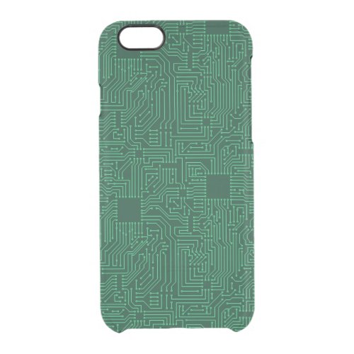 Computer circuit board clear iPhone 66S case