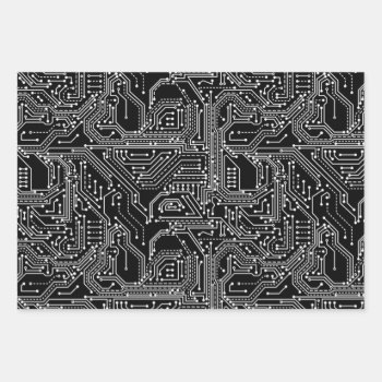Computer Circuit Board Wrapping Paper Sheets by ReligiousStore at Zazzle
