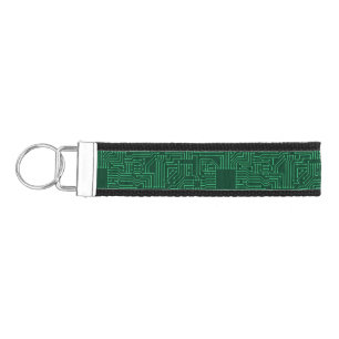 Computer circuit board wrist keychain
