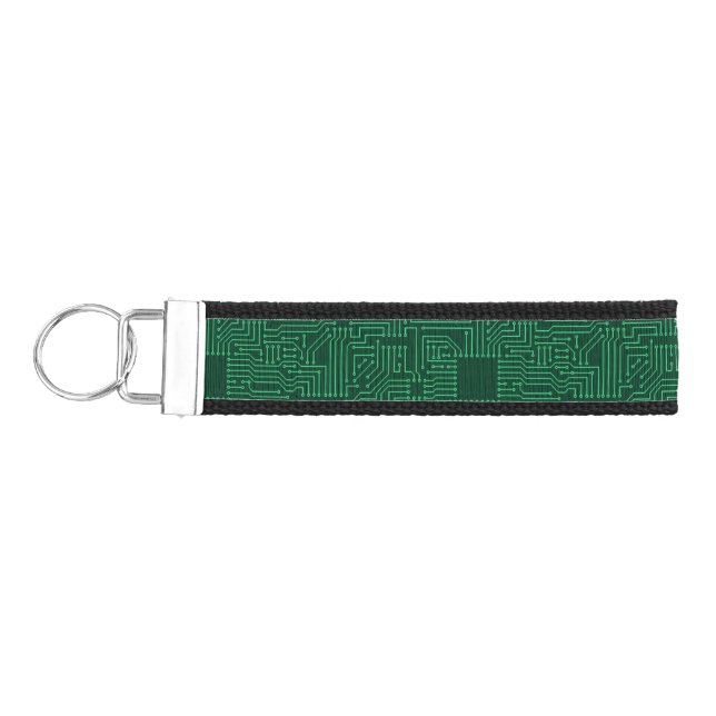Computer circuit board wrist keychain (Keys on Left)