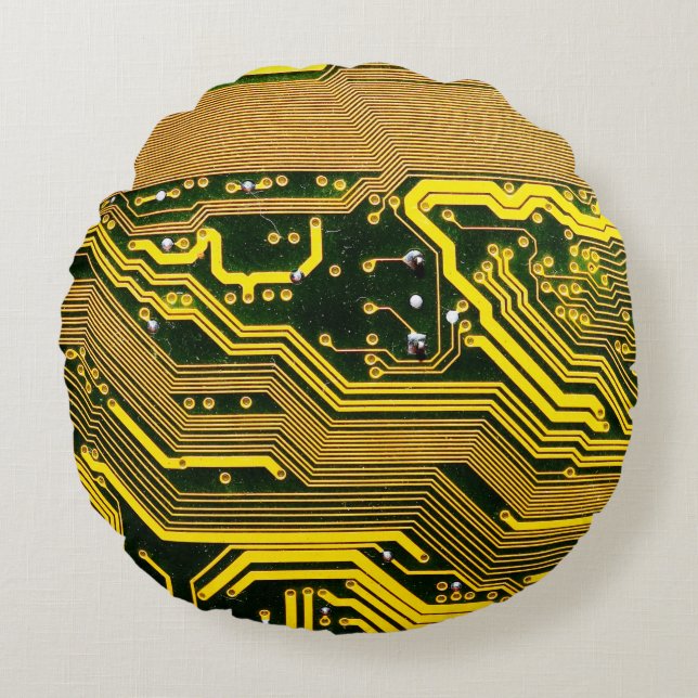 computer circuit boardtelecommunication,abstract,a round pillow (Front)