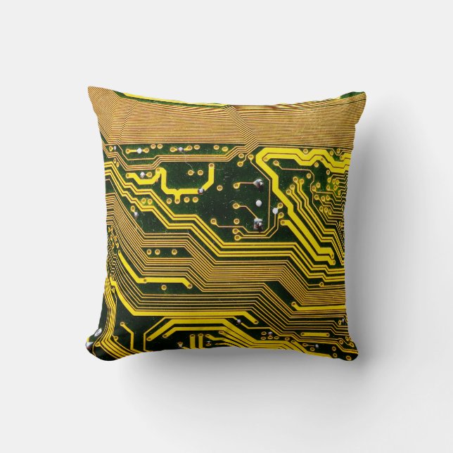 computer circuit boardtelecommunication,abstract,a throw pillow (Front)