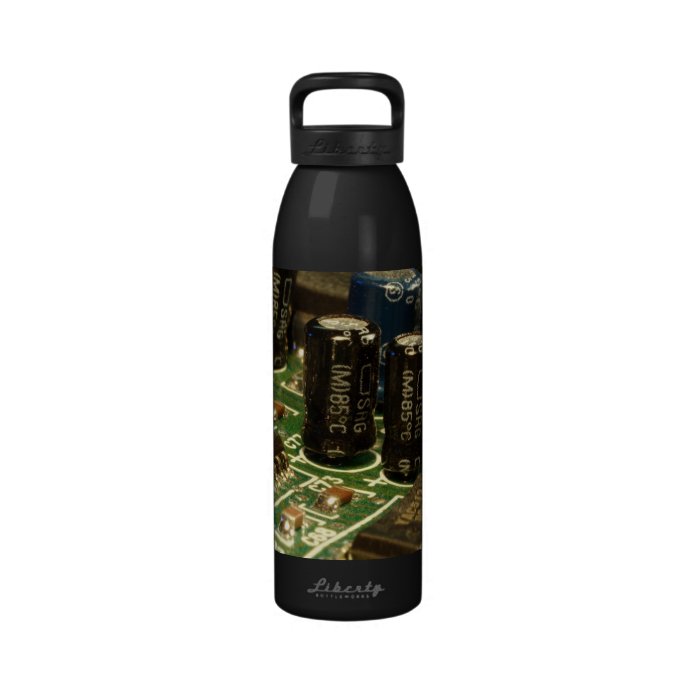 Computer Circuits Water Bottle