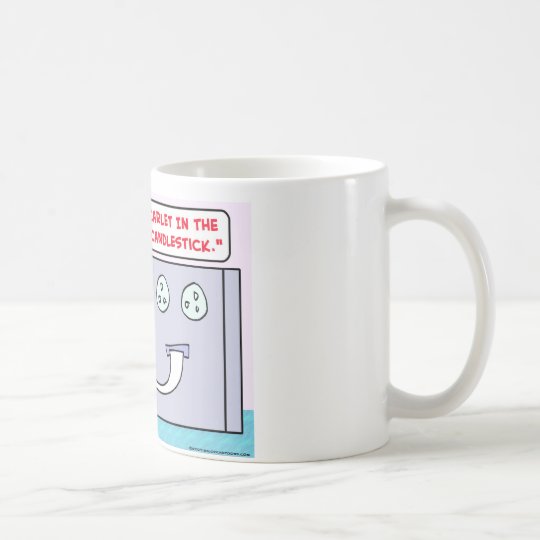 computer clue miss scarlett kitchen candlestick coffee mug