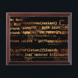 Computer code award plaque<br><div class="desc">Abstract blocks of code in virtual space</div>