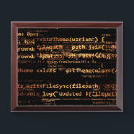 Computer code award plaque<br><div class="desc">Abstract blocks of code in virtual space</div>