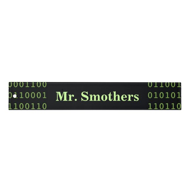 Computer Code Binary Teacher Professor Ruler (Front)