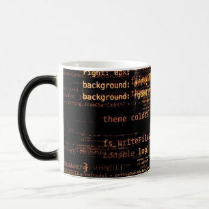 Computer code color morph mug