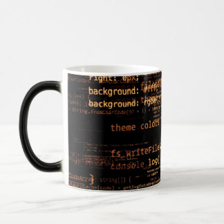 Computer code color morph mug