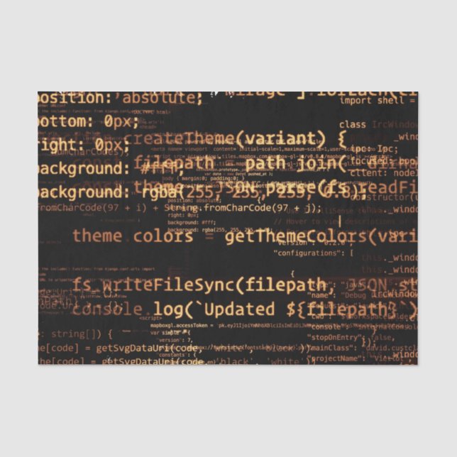 Computer code tissue paper (Front)