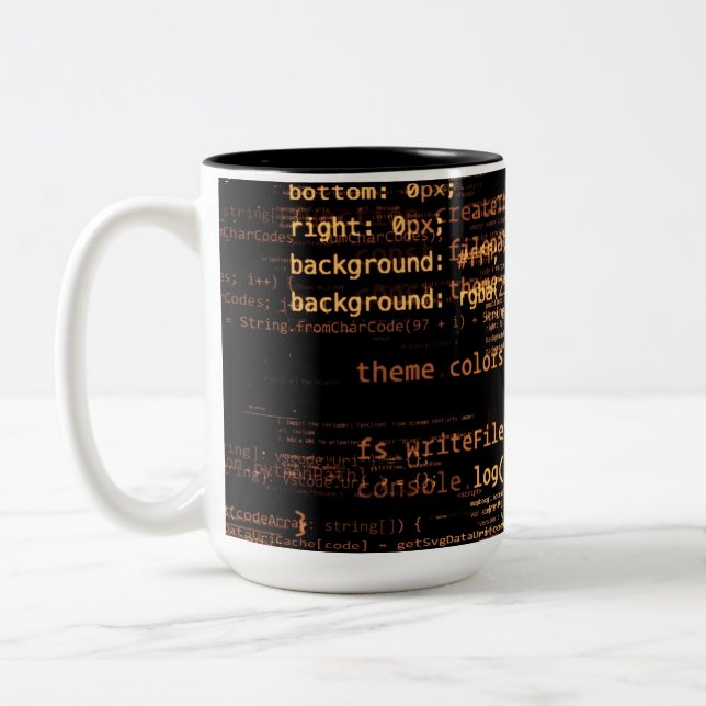 Computer code Two-Tone coffee mug (Left)