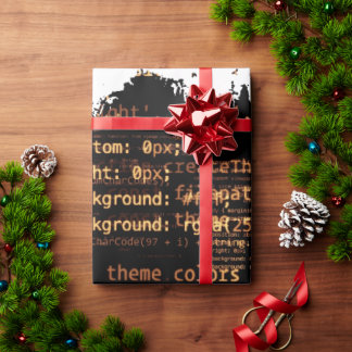 Computer code wrapping paper