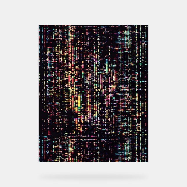 computer code written in smole acrylic sign (Front)