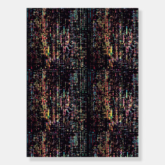 computer code written in smole foam board