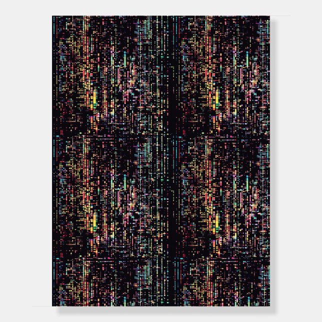 computer code written in smole foam board (Front)