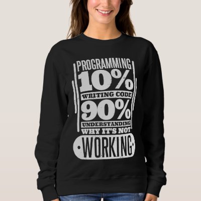 Computer Coder for Code Programming Programmers  1 Sweatshirt