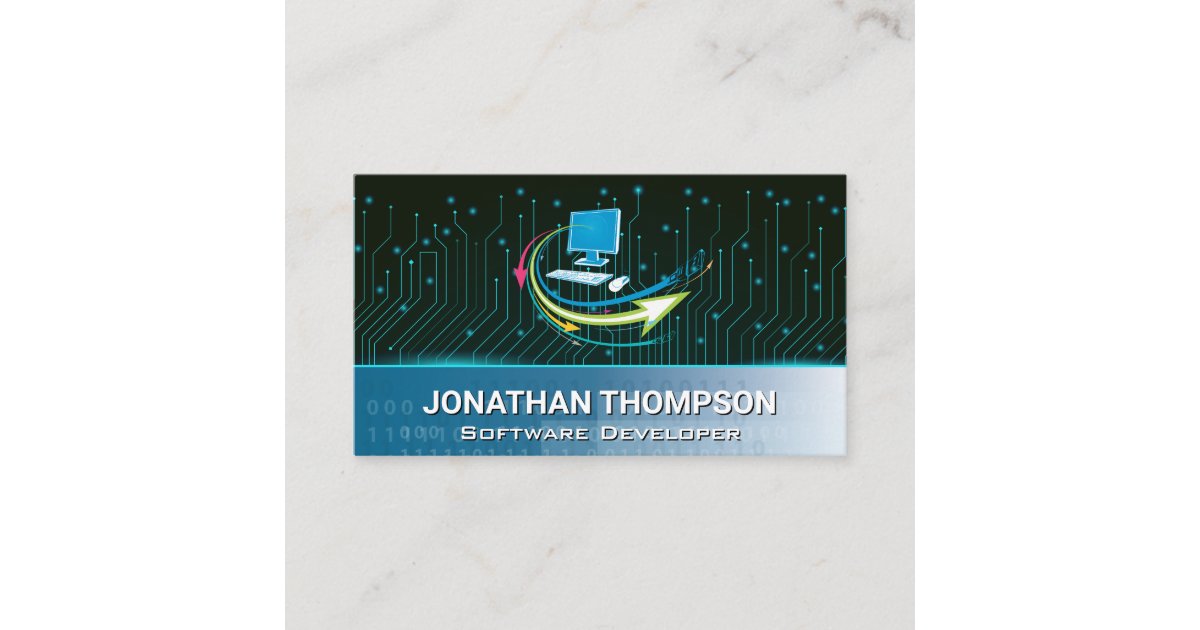 Computer | Coding | Circuit Board Business Card | Zazzle