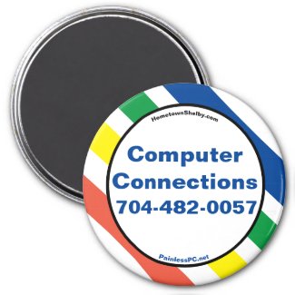 Computer Connection Fun Colors Magnet