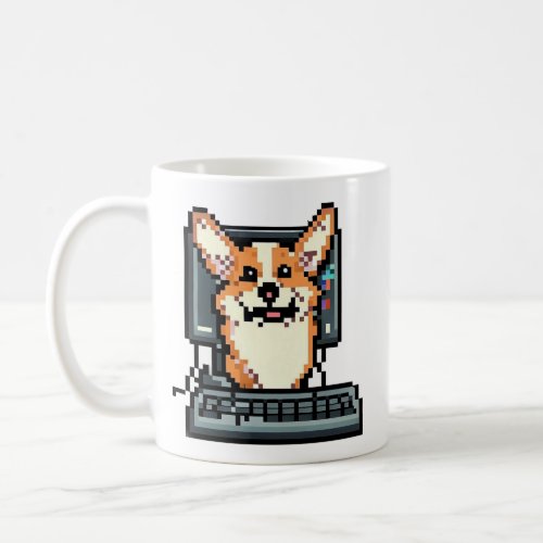 Computer Corgi Coffee Mug