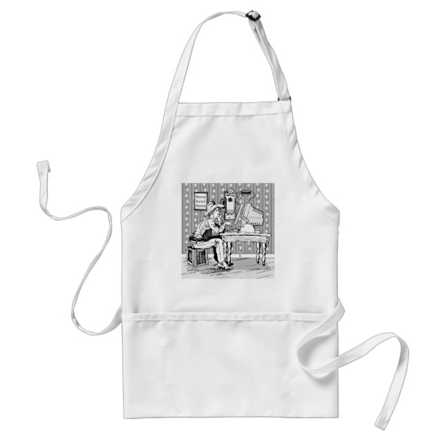 Computer Cowboy Adult Apron (Front)