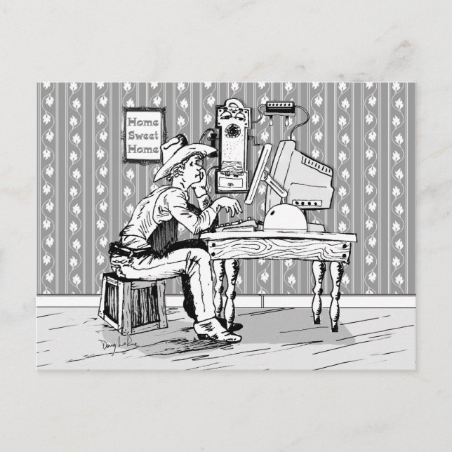 Computer Cowboy Postcard (Front)