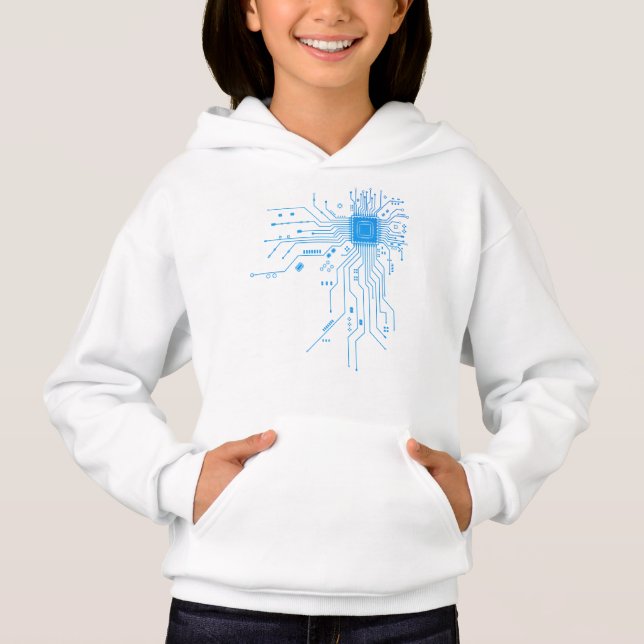 Computer CPU Chip PCB Circuit Design Tech Gift Hoodie (Front)