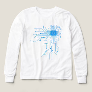 Computer CPU Chip PCB Circuit Design Tech Gift Tri-Blend Shirts